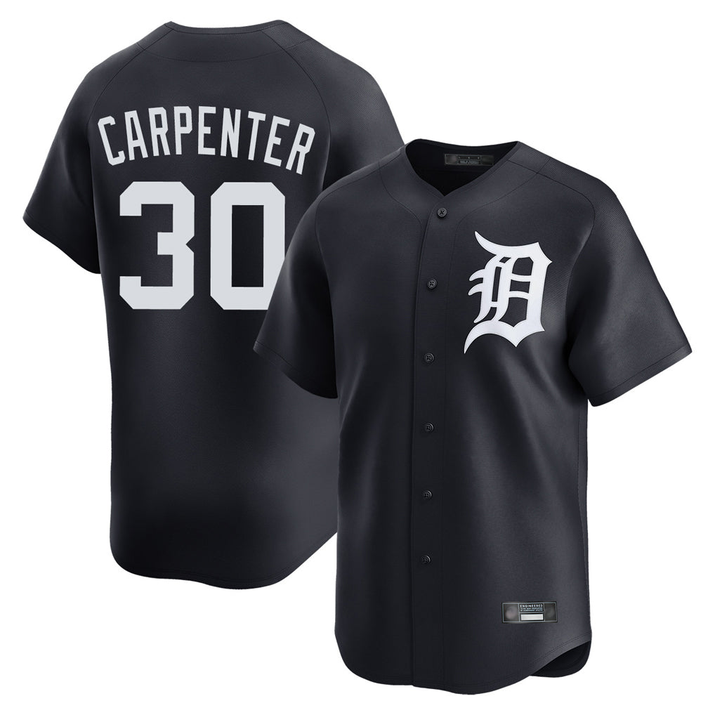 Johmsee D.Tigers #30 Kerry Carpenter Player Navy Home Limited Game Stitched Jerseys