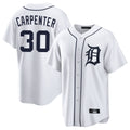 Johmsee D.Tigers #30 Kerry Carpenter Player White Home Game Stitched Jerseys