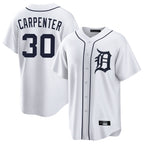 Johmsee D.Tigers #30 Kerry Carpenter Player White Home Game Stitched Jerseys