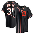 Johmsee D.Tigers #31 Riley Greene Player Black Fashion Out Home Game Stitched Jerseys