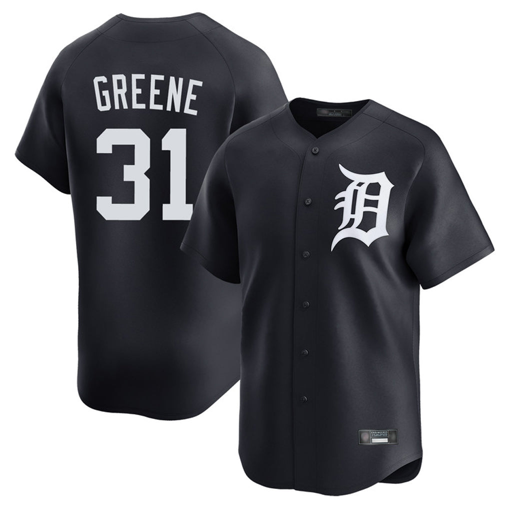 Johmsee D.Tigers #31 Riley Greene Player Navy Home Limited Game Stitched Jerseys