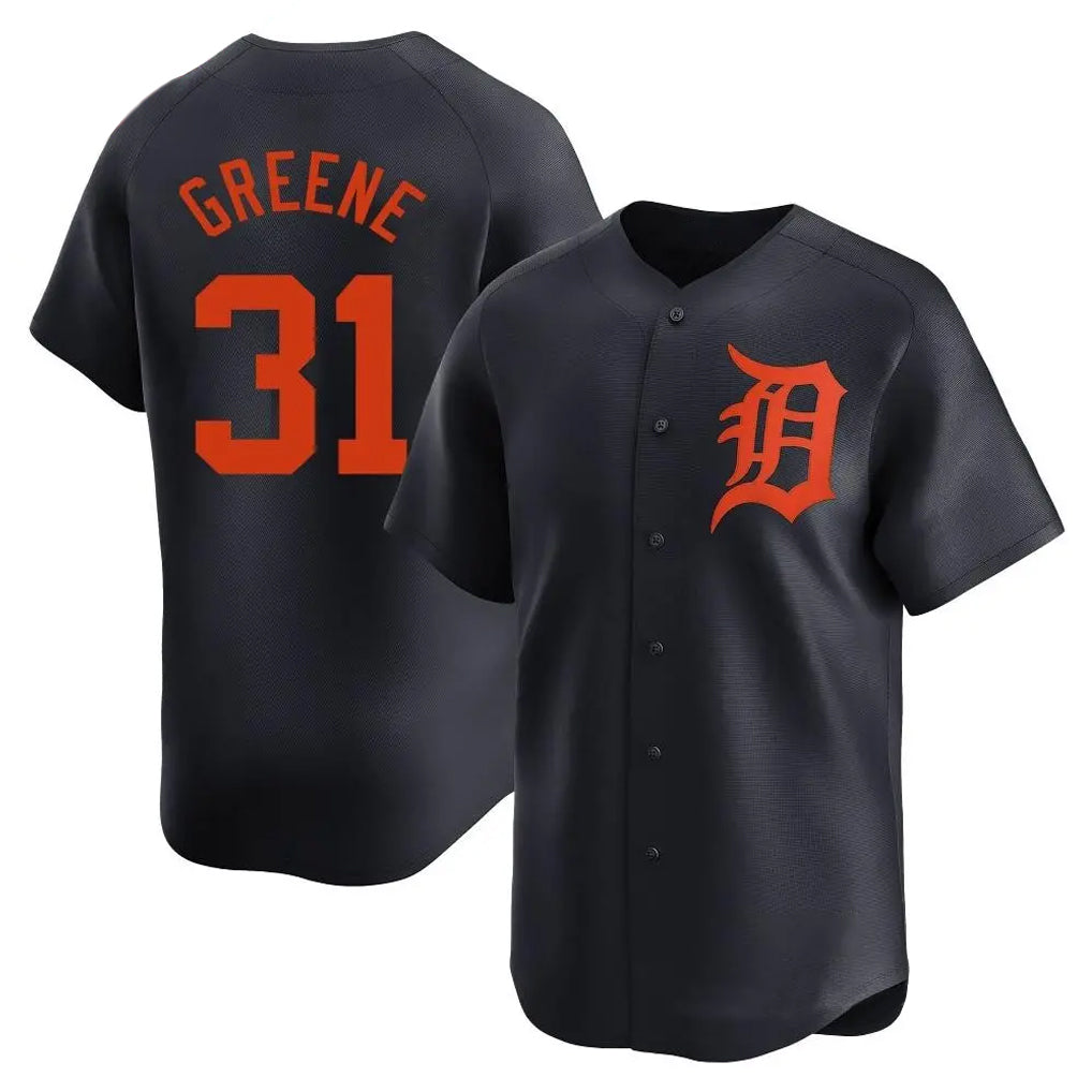 Johmsee D.Tigers #31 Riley Greene Player Navy Home Limited Stitched Jerseys