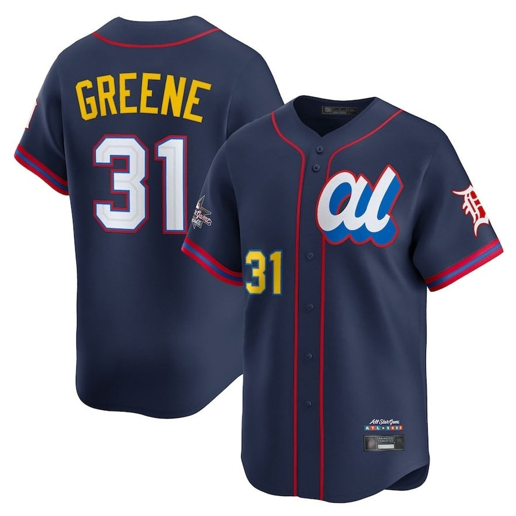 Johmsee D.Tigers #31 Riley Greene Player Navy Limited American League All-Star Edition Stitched Jerseys