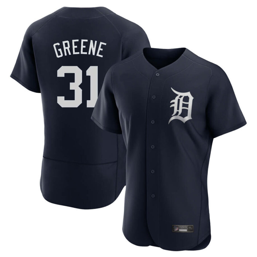 Johmsee D.Tigers #31 Riley Greene Player Navy Limited Elite Home Stitched Jerseys