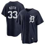 Johmsee D.Tigers #33 Colt Keith Player Navy Game Home Stitched Jerseys