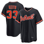 Johmsee D.Tigers #33 Colt Keith Player Navy Home Game Stitched Jerseys