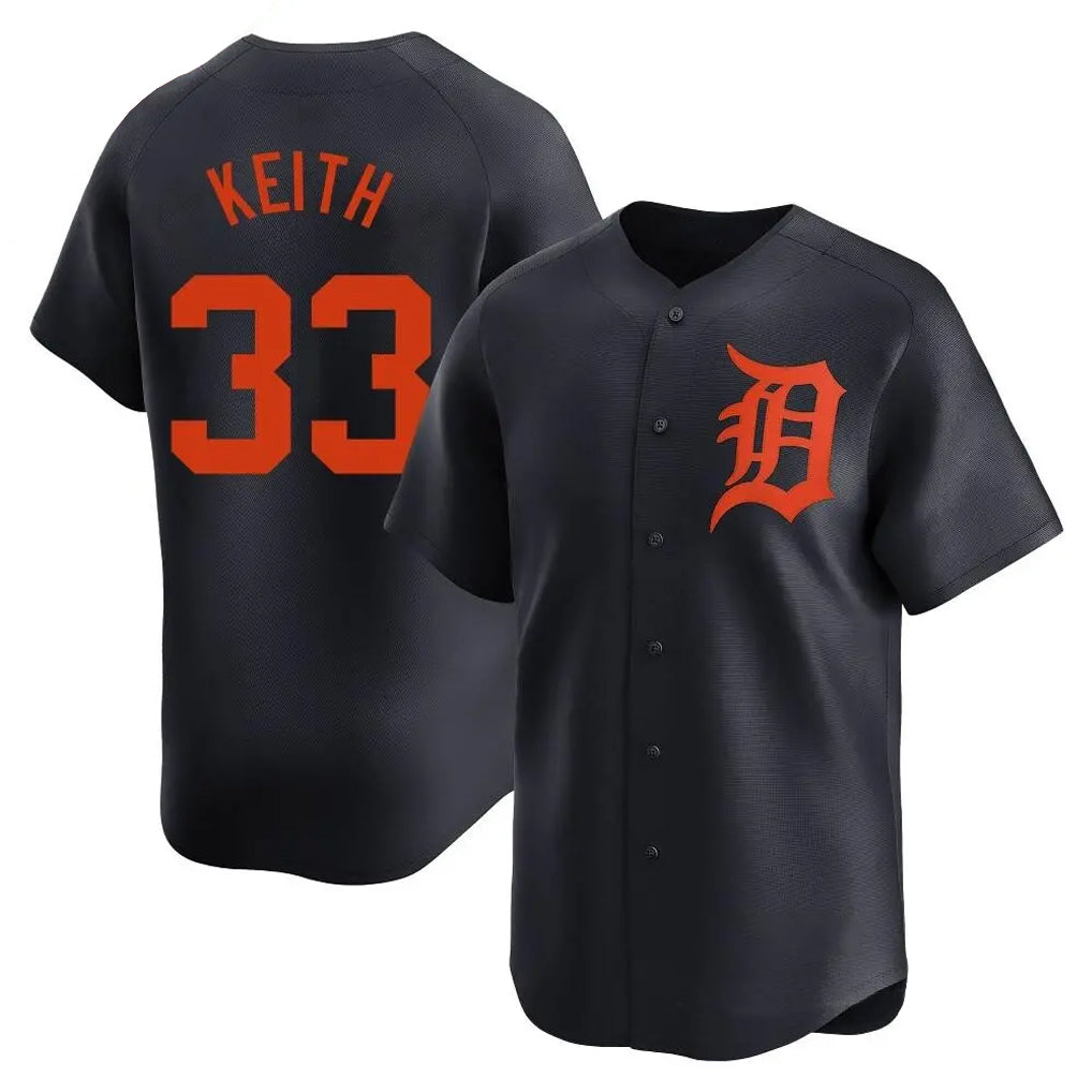 Johmsee D.Tigers #33 Colt Keith Player Navy Home Limited Stitched Jerseys