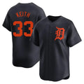 Johmsee D.Tigers #33 Colt Keith Player Navy Home Limited Stitched Jerseys