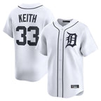 Johmsee D.Tigers #33 Colt Keith Player White Home Limited Stitched Jerseys