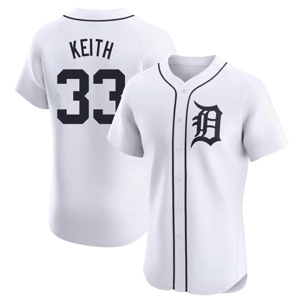 Johmsee D.Tigers #33 Colt Keith Player White Limited Elite Home Stitched Jerseys