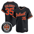 Johmsee D.Tigers #35 Justin Verlander Player Black Limited Home Stitched Jerseys