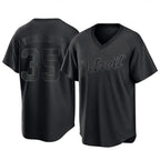 Johmsee D.Tigers #35 Justin Verlander Player Black T-shirt Home Game Stitched Jerseys