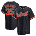 Johmsee D.Tigers #35 Justin Verlander Player Navy Home Game Stitched Jerseys