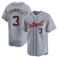 Johmsee D.Tigers #3 Alan Trammell Player Gray Home Limited Stitched Jerseys