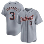Johmsee D.Tigers #3 Alan Trammell Player Gray Home Limited Stitched Jerseys