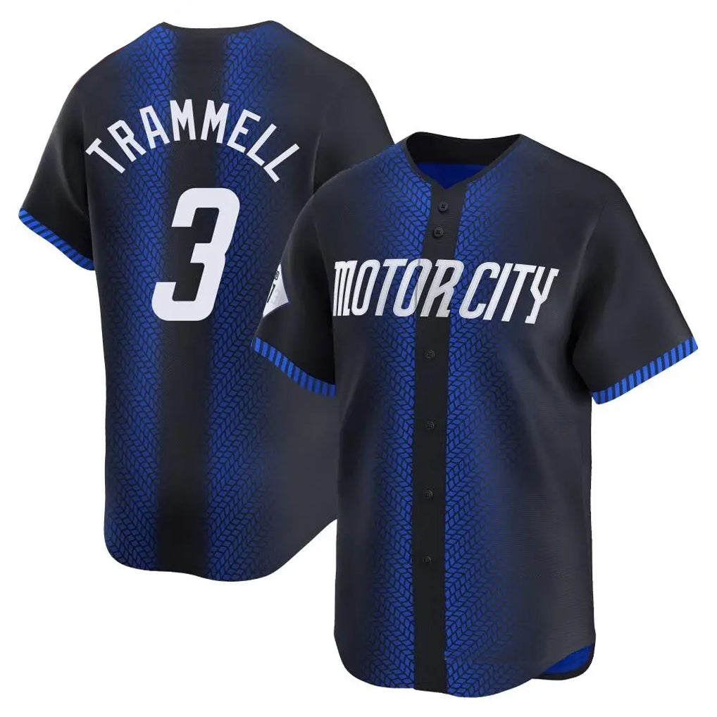 Johmsee D.Tigers #3 Alan Trammell Player Navy Game Home Stitched Jerseys