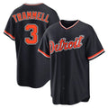Johmsee D.Tigers #3 Alan Trammell Player Navy Home Game Stitched Jerseys