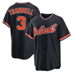 Johmsee D.Tigers #3 Alan Trammell Player Navy Home Game Stitched Jerseys