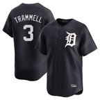Johmsee D.Tigers #3 Alan Trammell Player Navy Home Limited Game Stitched Jerseys