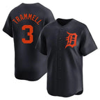 Johmsee D.Tigers #3 Alan Trammell Player Navy Home Limited Stitched Jerseys
