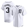 Johmsee D.Tigers #3 Alan Trammell Player White Home Limited Stitched Jerseys