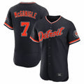 Johmsee D.Tigers #7 Kevin McGonigle Player Navy Limited Elite Home Game Stitched Jerseys