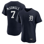 Johmsee D.Tigers #7 Kevin McGonigle Player Navy Limited Elite Home Stitched Jerseys