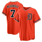 Johmsee D.Tigers #7 Kevin McGonigle Player Orange Home Game Stitched Jerseys