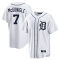Johmsee D.Tigers #7 Kevin McGonigle Player White Home Game Stitched Jerseys
