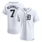 Johmsee D.Tigers #7 Kevin McGonigle Player White Limited Elite Home Stitched Jerseys
