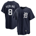 Johmsee D.Tigers #8 Matt Vierling Player Navy Game Home Stitched Jerseys