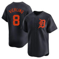 Johmsee D.Tigers #8 Matt Vierling Player Navy Home Limited Stitched Jerseys