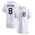 Johmsee D.Tigers #8 Matt Vierling Player White Limited Elite Home Stitched Jerseys