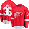 Johmsee DR.Wings #36 John Gibson Red Home Breakaway Jerseys