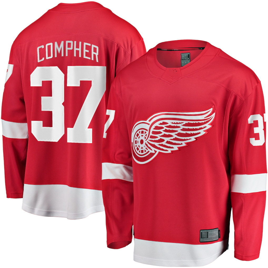 Johmsee DR.Wings #37 J.T. Compher Red Home Breakaway Jersey