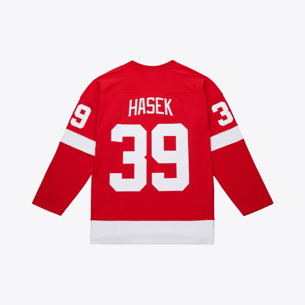 Johmsee DR.Wings #39 Dominik Hasek Mitchell & Ness Red 2007-08 Power Play Jerseys