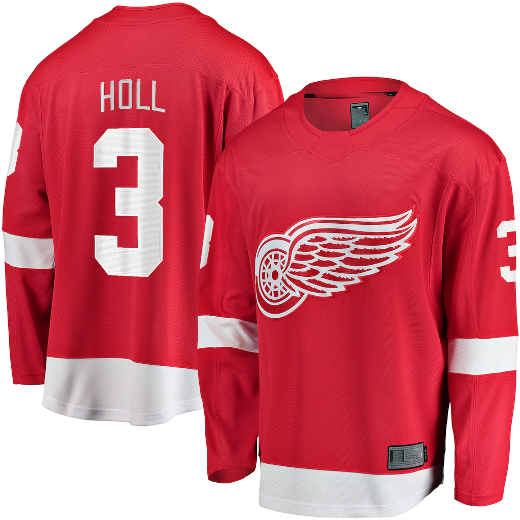 Johmsee DR.Wings #3 Justin Holl Red Home Breakaway Jerseys