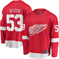 Johmsee DR.Wings #53 Moritz Seider Red Home Breakaway Player Jerseys