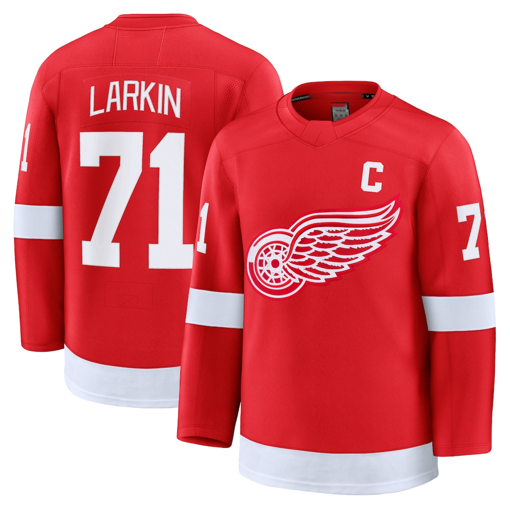 Johmsee DR.Wings #71 Dylan Larkin Red Home Premium Jerseys