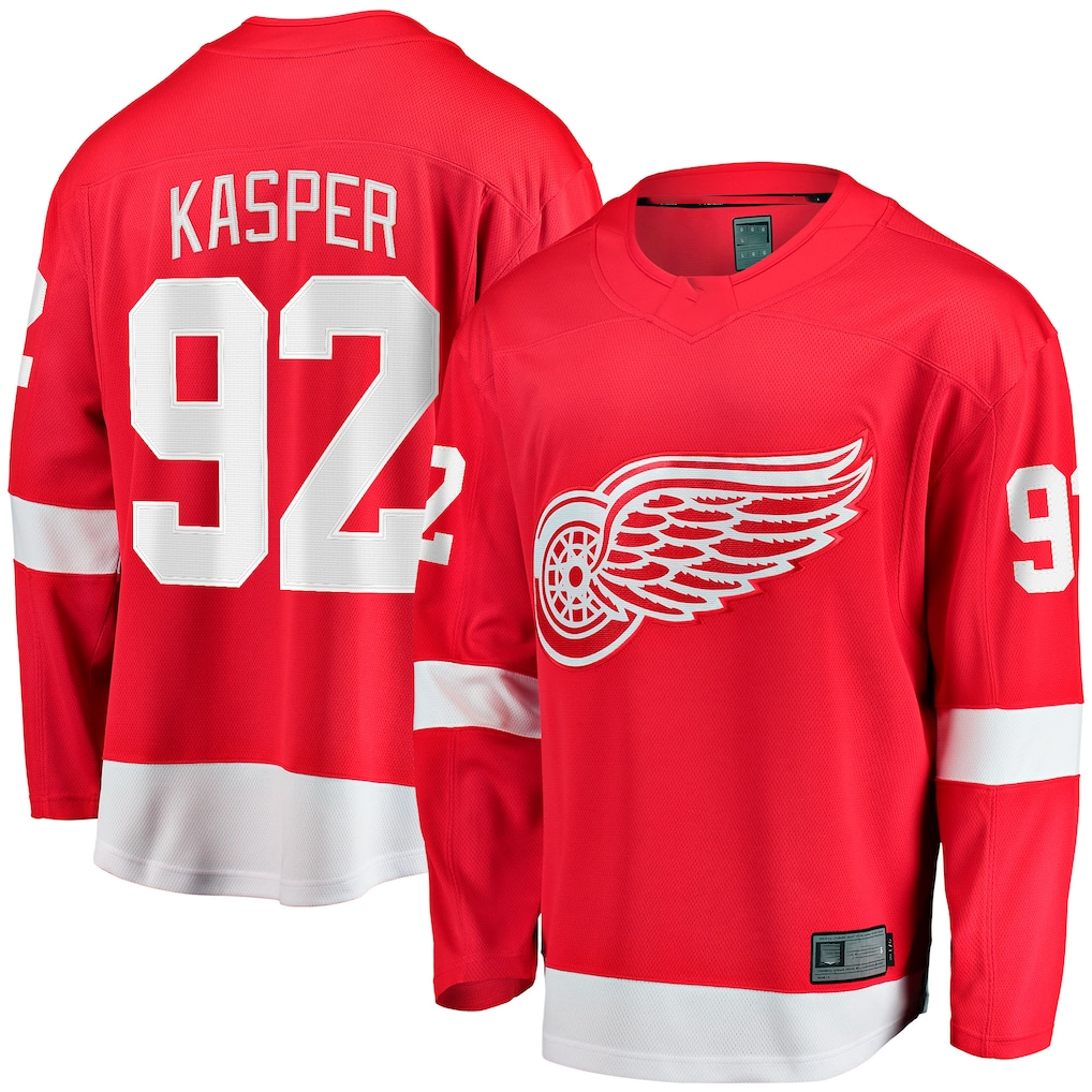 Johmsee DR.Wings #92 Marco Kasper Red Home Breakaway Jerseys