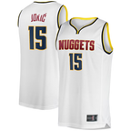 Johmsee D.Nuggets #15 Nikola Jokic White Fast Break Player Jerseys - Association Edition