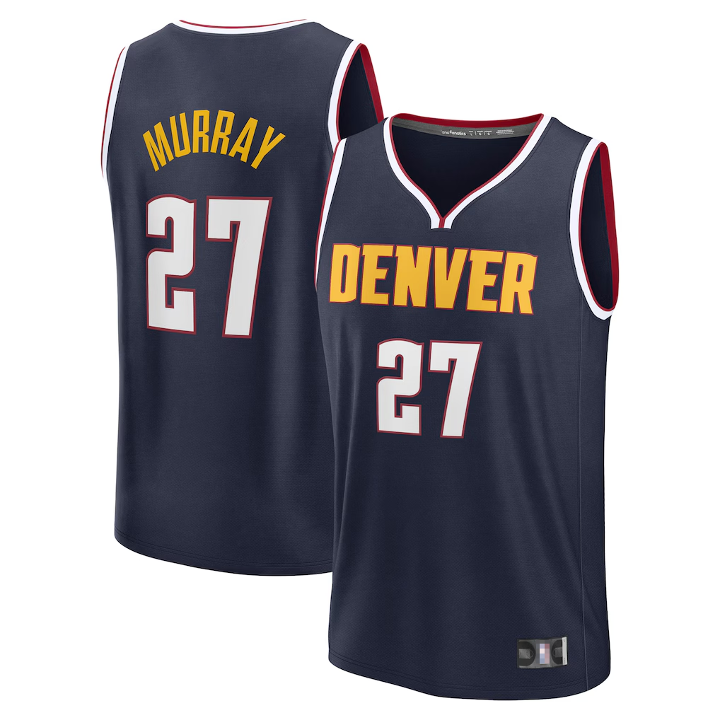 Johmsee D.Nuggets #27 Jamal Murray Navy Fast Break Replica Player Jerseys - Icon Edition