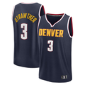 Johmsee D.Nuggets #3 Julian Strawther Navy Fast Break Replica Player Jerseys - Icon Edition