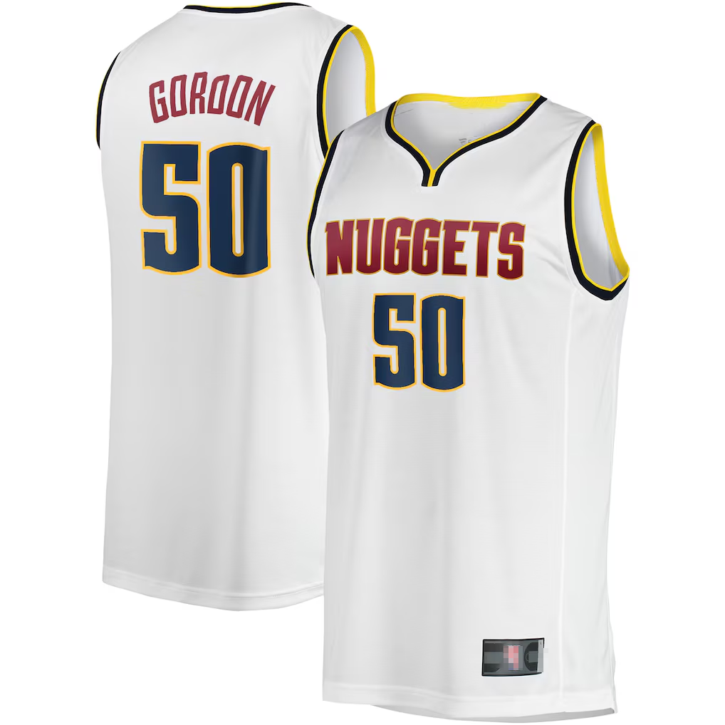 Johmsee D.Nuggets #50 Aaron Gordon White Fast Break Player Jerseys - Association Edition