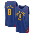 Johmsee D.Nuggets #8 Peyton Watson Blue Fast Break Replica Player Jerseys - Statement Edition