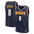 Johmsee D.Nuggets #8 Peyton Watson Navy Fast Break Replica Player Jerseys - Icon Edition
