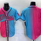 Detroit Tigers Blank Pink Blue Limited Stitched Baseball Jersey