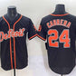 Detroit Tigers #24 Miguel Cabrera Black With Patch Cool Base Stitched Baseball Jersey