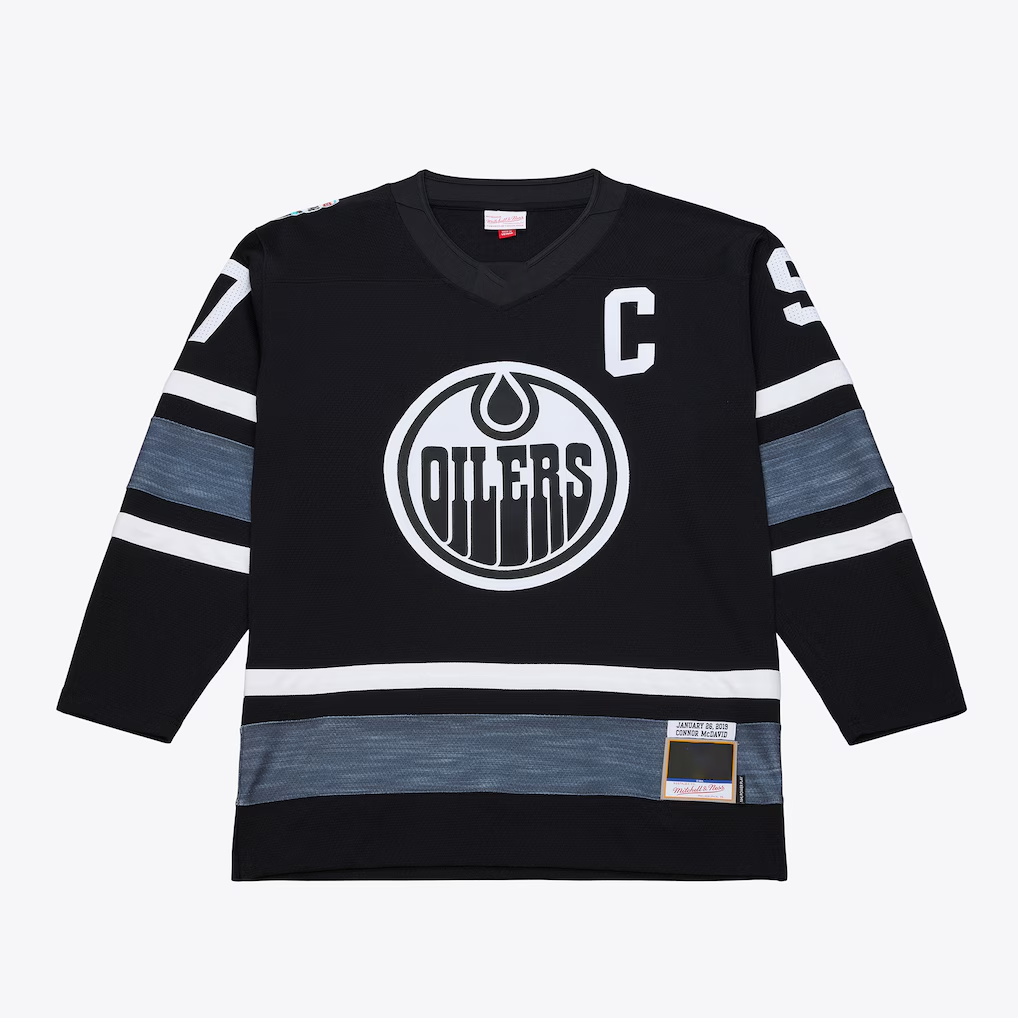 Johmsee E.Oilers Connor McDavid Mitchell & Ness Black 2019 All-Star Game Power Play Jerseys