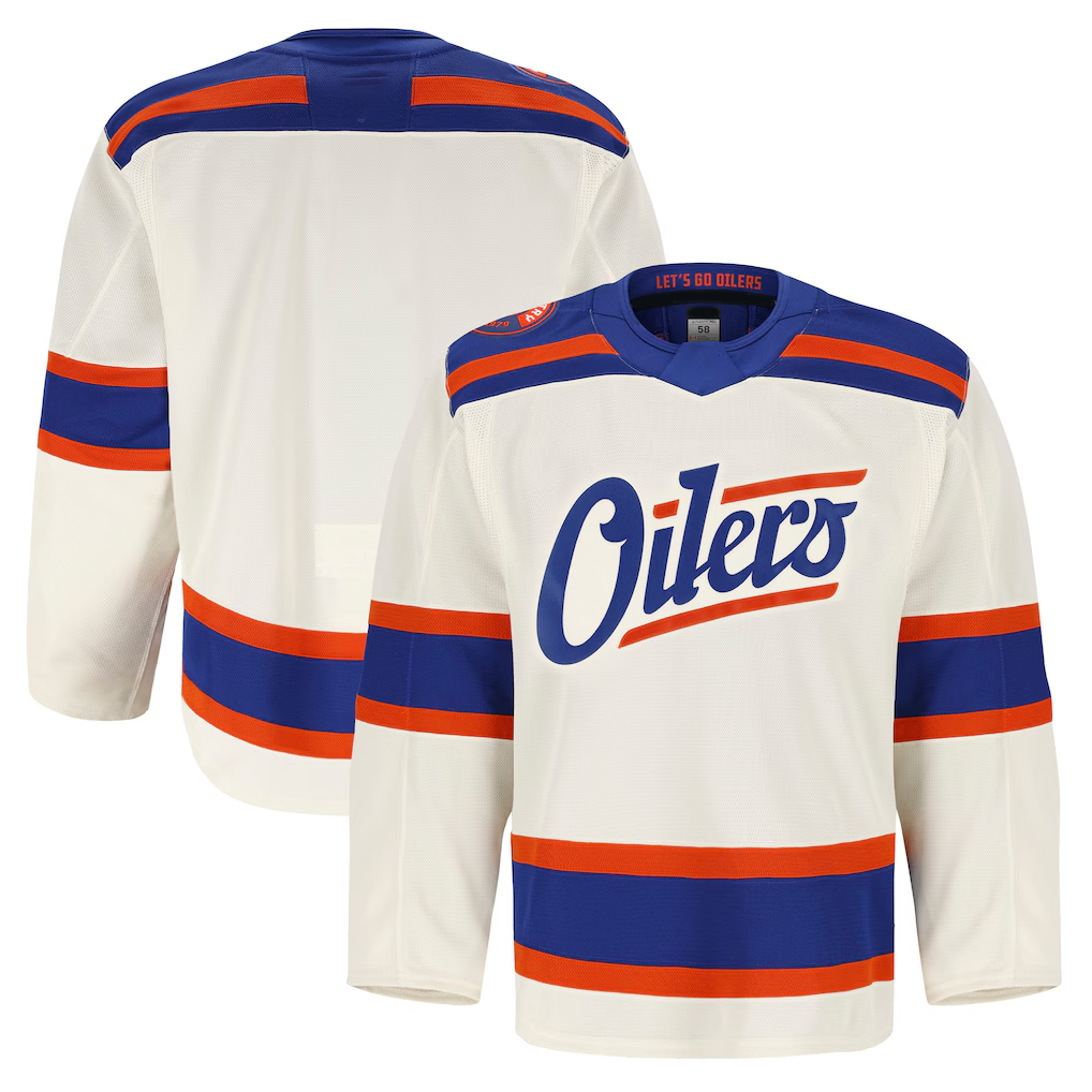 Johmsee E.Oilers Light Beige Alternate Authentic Pro Jerseys